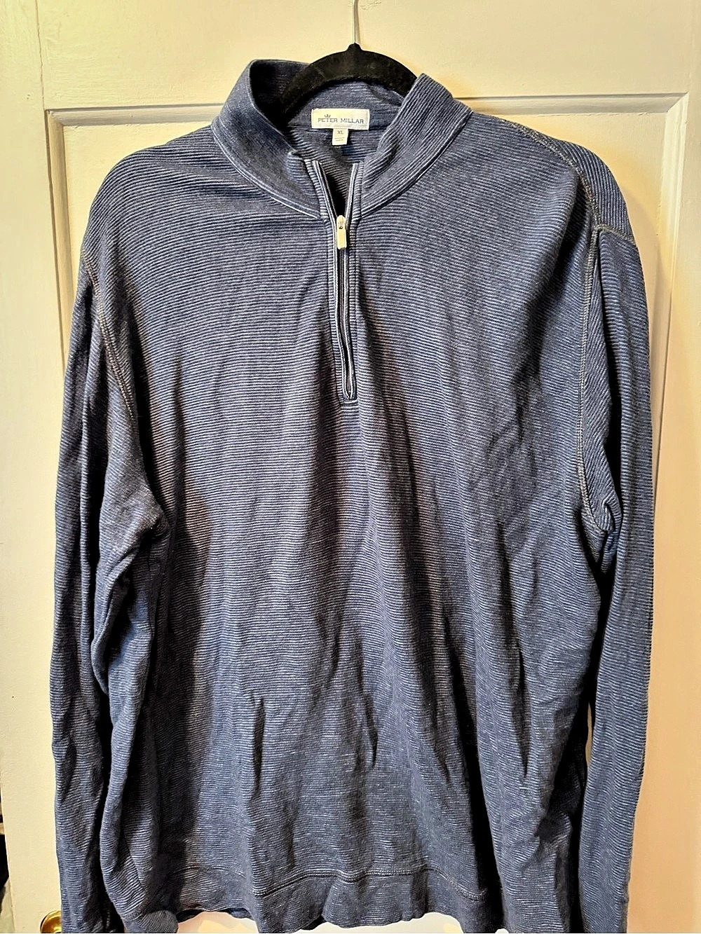 Peter Millar Quarter Zip Sweater Gray XL